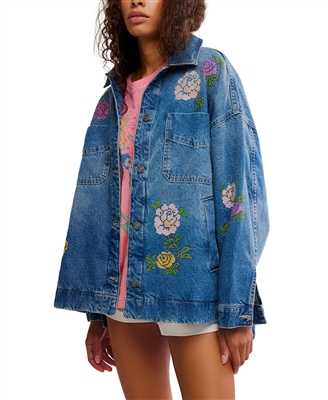 Free People We The Free Madison City Embroidered Jacket - Sizes XS
